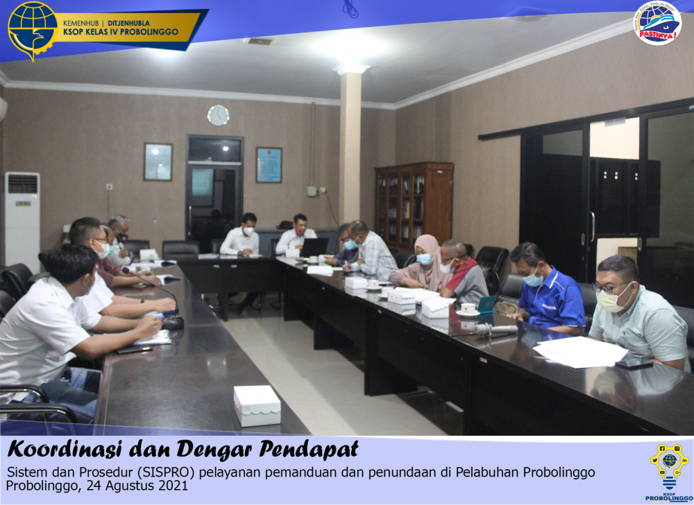 Rapat Koordinasi SISPRO Pelayanan Pemanduan dan Penundaan Kapal di Pelabuhan Probolinggo