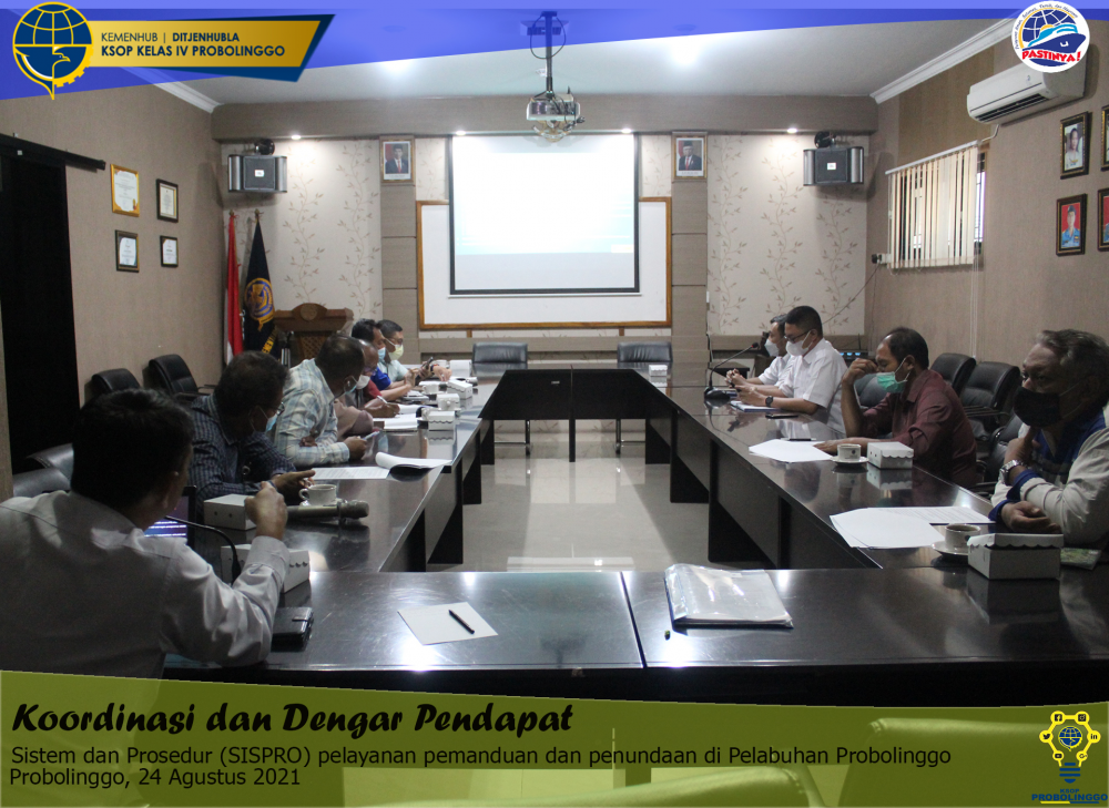Rapat Koordinasi SISPRO Pelayanan Pemanduan dan Penundaan Kapal di Pelabuhan Probolinggo