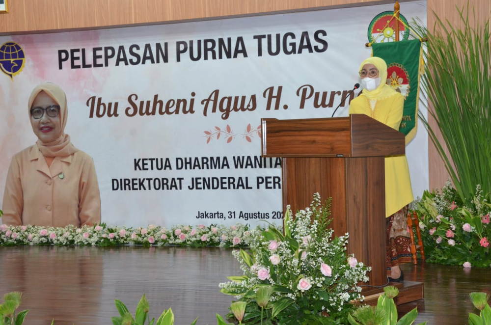 DWP DITJEN PERHUBUNGAN LAUT GELAR ACARA PELEPASAN PURNA TUGAS KETUA DWP