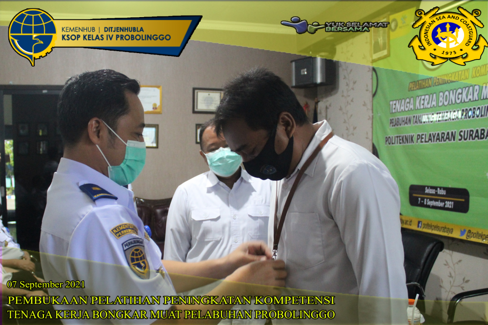 KSOP KELAS IV PROBOLINGGO BEKERJA SAMA DENGAN POLTEKPEL SURABAYA GELAR PELATIHAN PENINGKATAN KOMPETENSI TKBM PELABUHAN PROBOLINGGO
