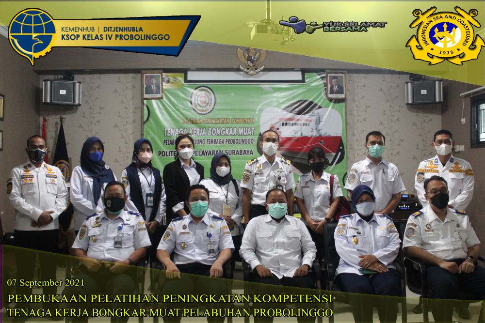 KSOP KELAS IV PROBOLINGGO BEKERJA SAMA DENGAN POLTEKPEL SURABAYA GELAR PELATIHAN PENINGKATAN KOMPETENSI TKBM PELABUHAN PROBOLINGGO