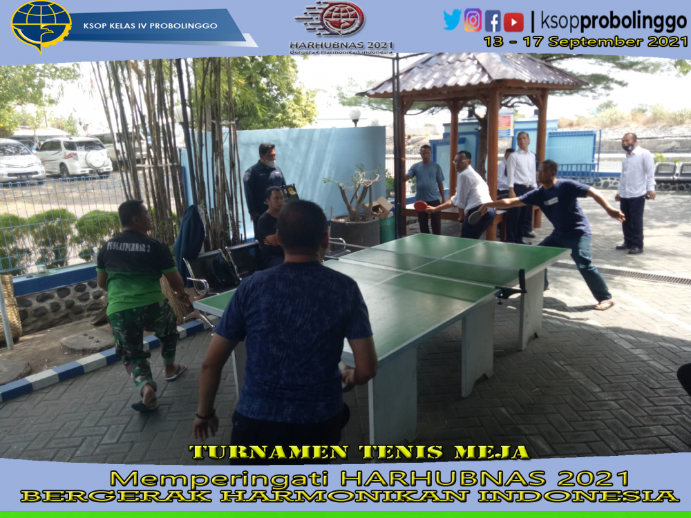TURNAMEN TENIS MEJA MEMPERINGATI HARHUBNAS 2021 KANTOR KSOP KELAS IV PROBOLINGGO