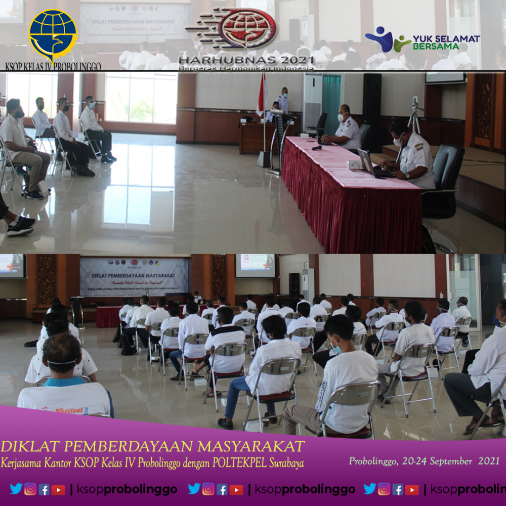102 Nelayan Dapatkan BST dan SKK 30/60 mil melalui Diklat Pemberdayaan Masyarakat Kerjasama KSOP Kelas IV Probolinggo dengan POLEKPEL Surabaya