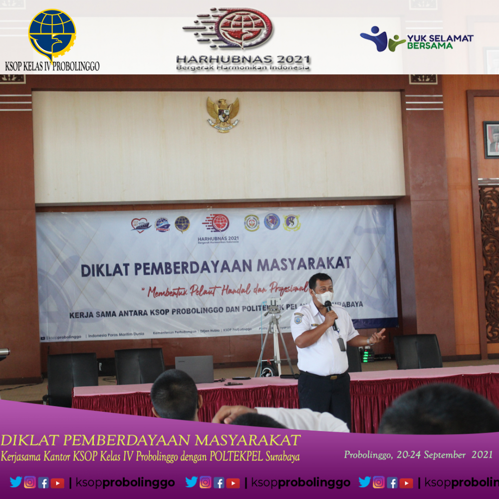 102 Nelayan Dapatkan BST dan SKK 30/60 mil melalui Diklat Pemberdayaan Masyarakat Kerjasama KSOP Kelas IV Probolinggo dengan POLEKPEL Surabaya
