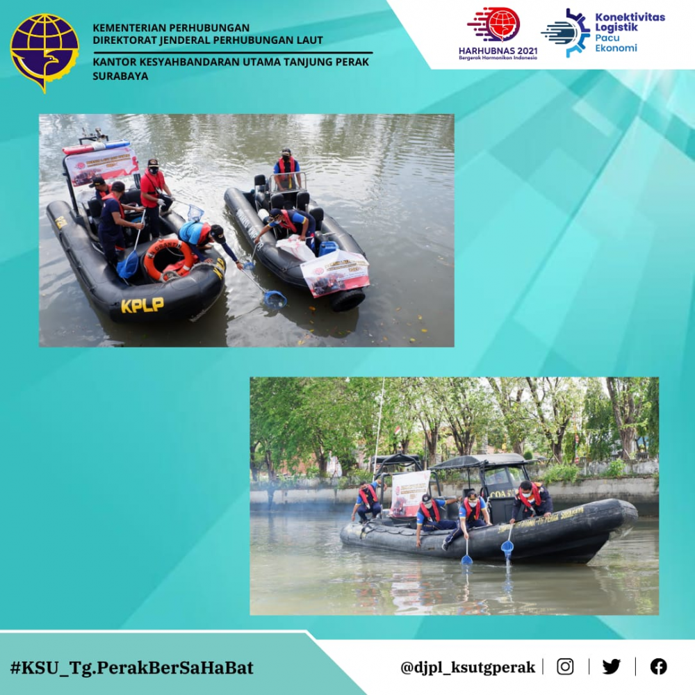 Kegiatan Bersih Laut dan Pantai dalam rangka Hari Perhubungan Nasional 2021
