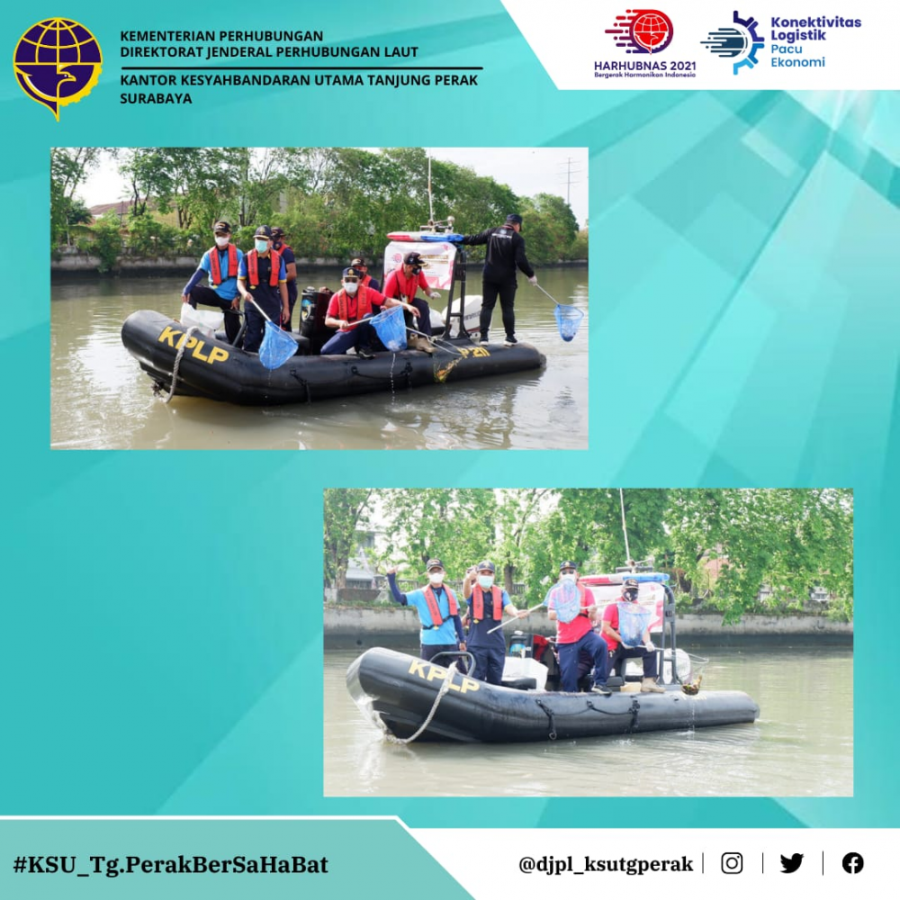 Kegiatan Bersih Laut dan Pantai dalam rangka Hari Perhubungan Nasional 2021