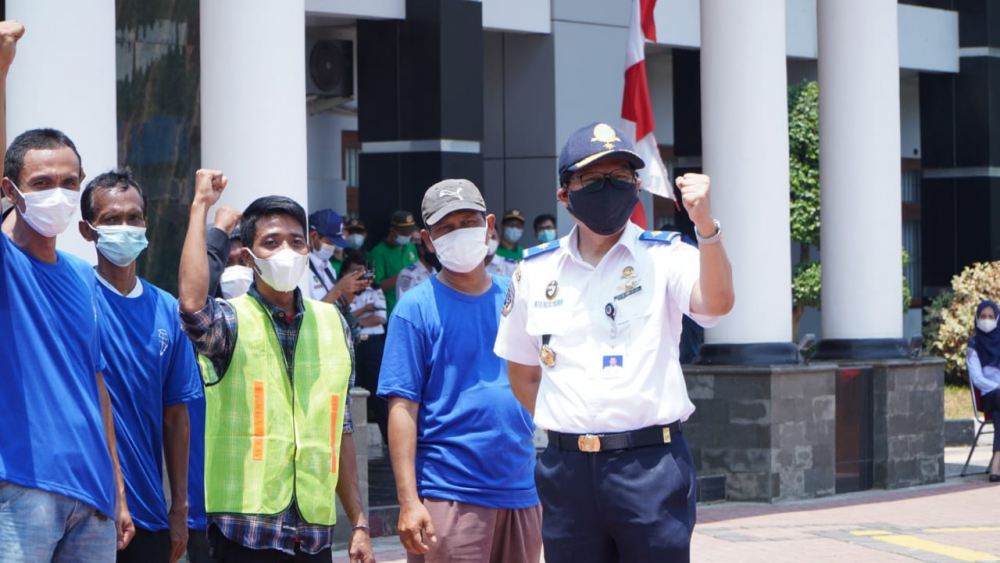 TINGKATKAN KEAMANAN DAN KESEHATAN LINGKUNGAN KERJA, KEMENHUB GELAR PADAT KARYA DI UPT DITJEN HUBLA WILAYAH JAKARTA