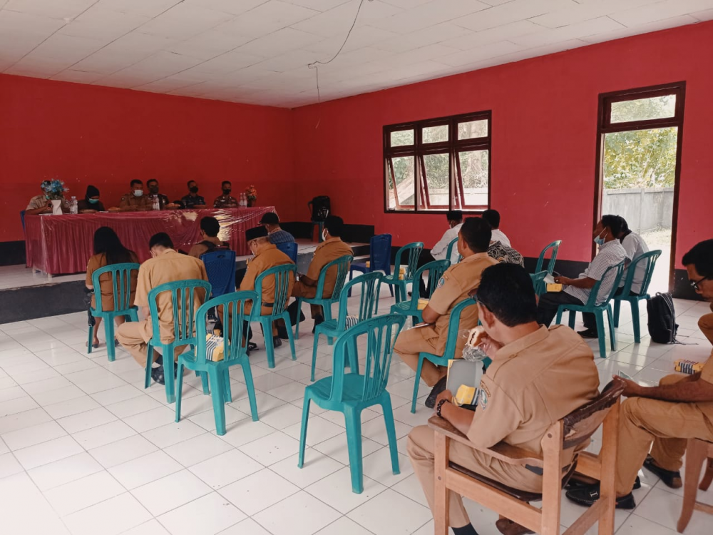 Kegiatan Evaluasi Tim Penanganan Covid-19 di Kecamatan Bacan Timur