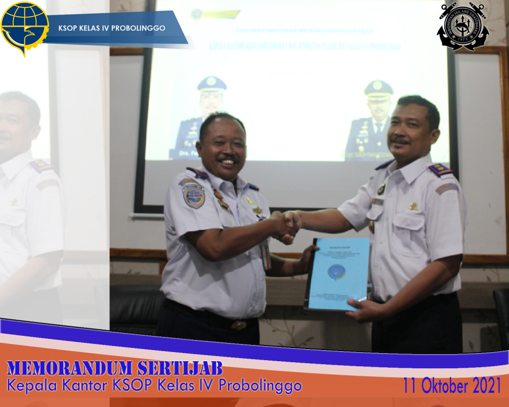 SERAH TERIMA MEMORANDUM KEPALA KANTOR KSOP KELAS IV PROBOLINGGO