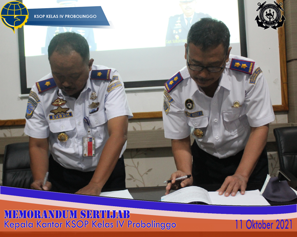 SERAH TERIMA MEMORANDUM KEPALA KANTOR KSOP KELAS IV PROBOLINGGO