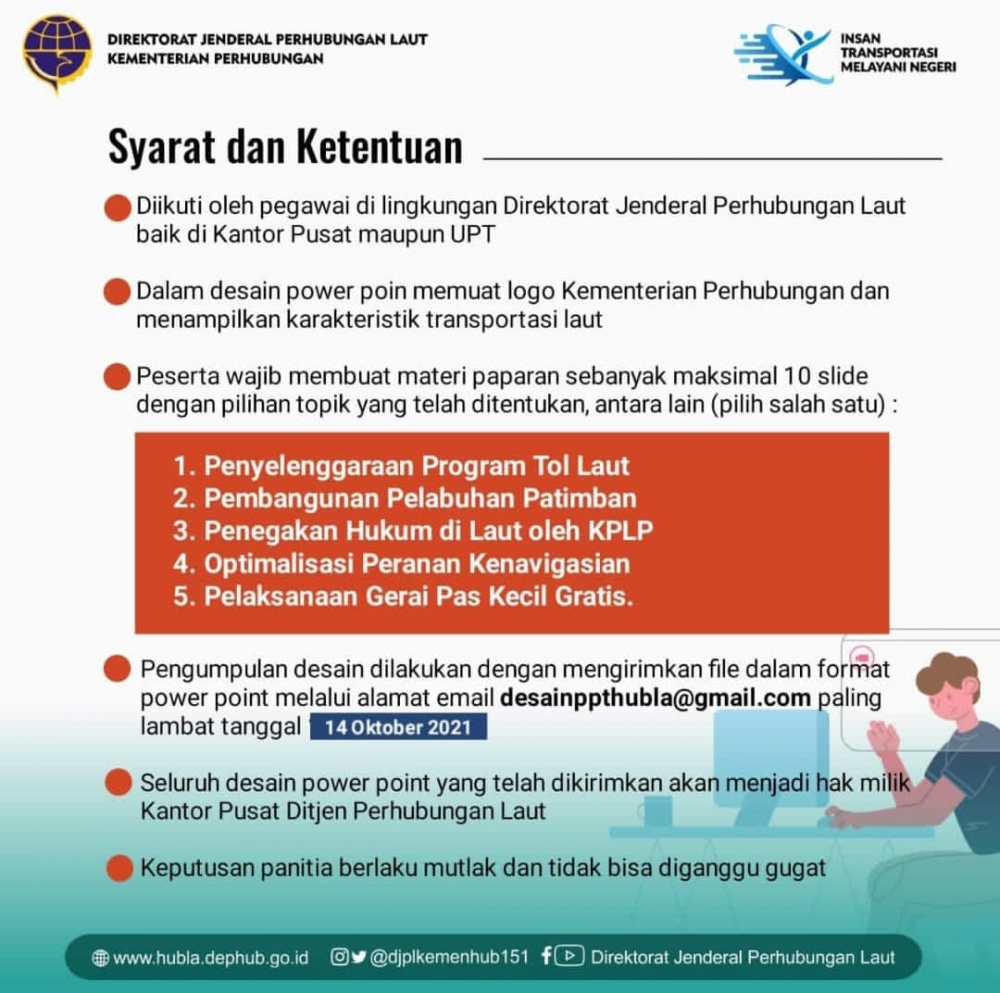 Kompetisi Pembuatan Materi Paparan Direktorat Jenderal Perhubungan Laut