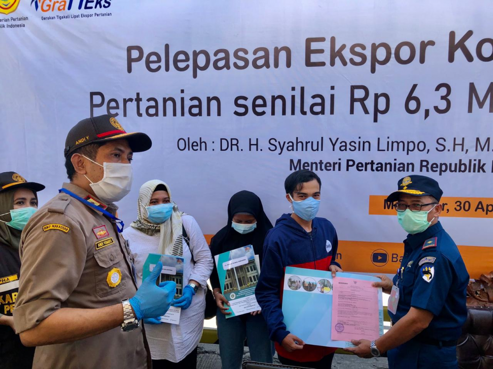 Menghadiri undangan Pelepasan Ekspor Produk Pertanian melalui 9 pintu utama secara daring