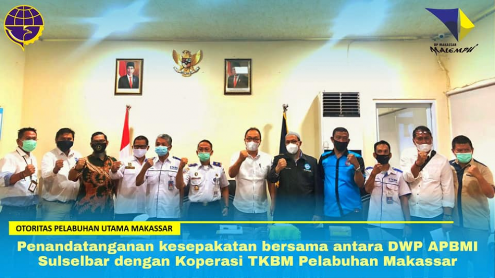PENANDATANGAN PENYESUAIAN UPAH TAHUNAN KTKBM. Plb MAKASSAR DENGAN DPW APBMI SULSELBAR
