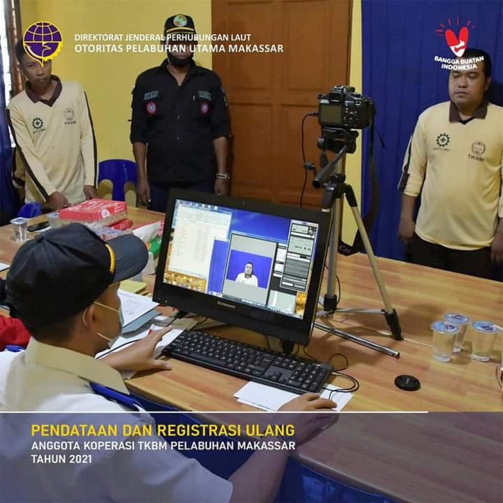 Pendataan dan Registrasi Ulang Anggota Koperasi Tenaga Kerja Bongkar Muat (TKBM) Pelabuhan Makassar untuk Tahun 2021