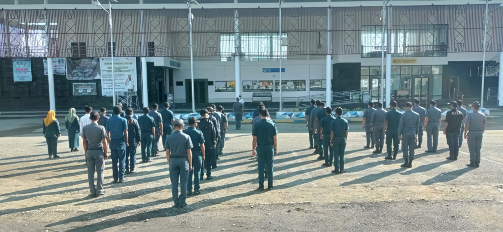 GIAT APEL PAGI DILANJUTKAN DENGAN PENGECEKAN FASILITAS PROTOKOL KESEHATAN DI PELABUHAN BABANG