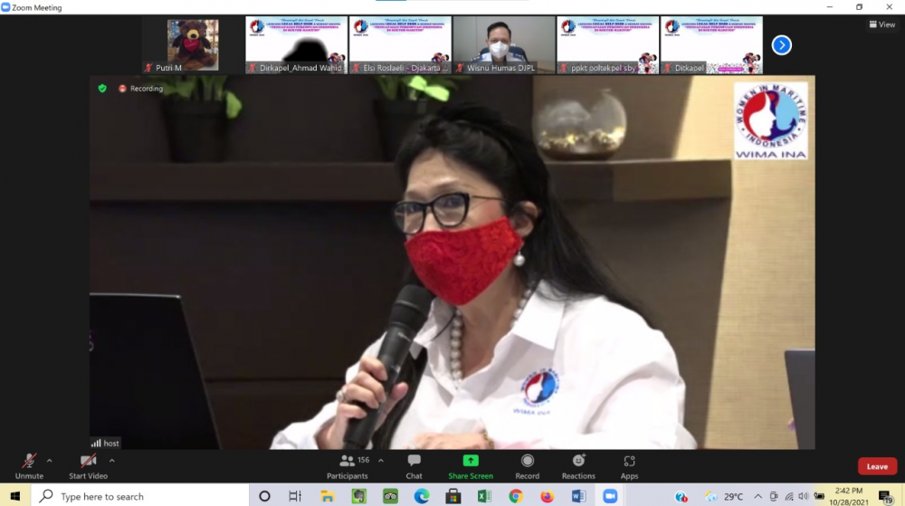 PERINGATI SUMPAH PEMUDA, WIMA INA LUNCURKAN LEGAL HELP DESK PADA WEBINAR “PENCAPAIAN PEREMPUAN INDONESIA DI SEKTOR MARITIM”
