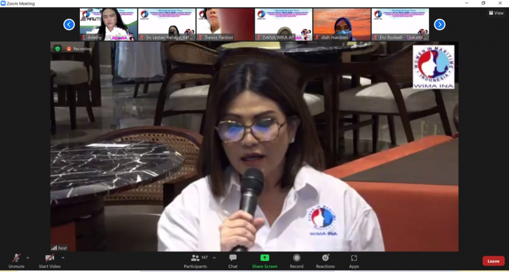 PERINGATI SUMPAH PEMUDA, WIMA INA LUNCURKAN LEGAL HELP DESK PADA WEBINAR “PENCAPAIAN PEREMPUAN INDONESIA DI SEKTOR MARITIM”