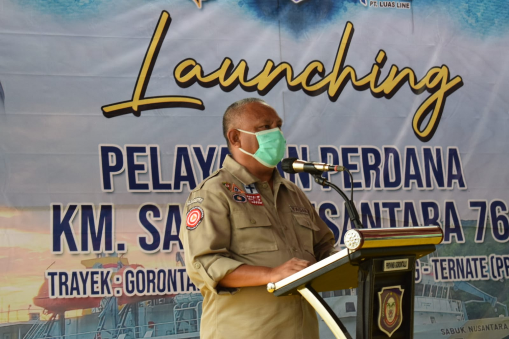 DORONG PERTUMBUHAN EKONOMI MASYARAKAT GORONTALO-TERNATE, KEMENHUB LAUNCHING KAPAL PERINTIS KM SABUK NUSANTARA 76