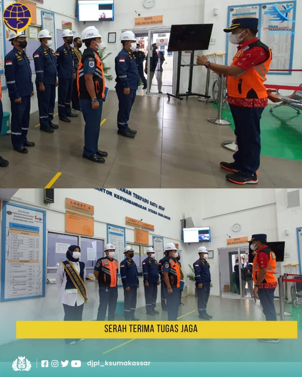 Serah terima perwira jaga dan arahan dari Perwira dinas