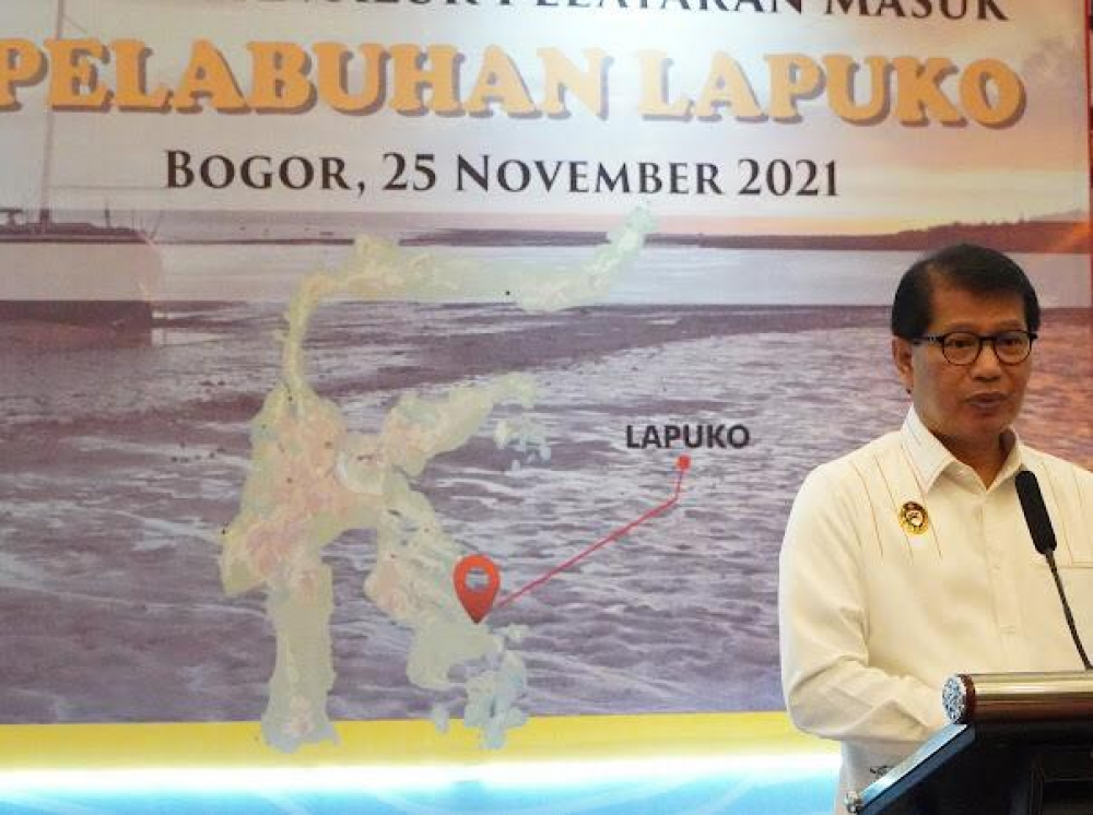 TINGKATKAN KESELAMATAN DAN PERLINDUNGAN LINGKUNGAN MARITIM, KEMENHUB SEGERA TETAPKAN ALUR PELAYARAN DI PELABUHAN LAPUKO