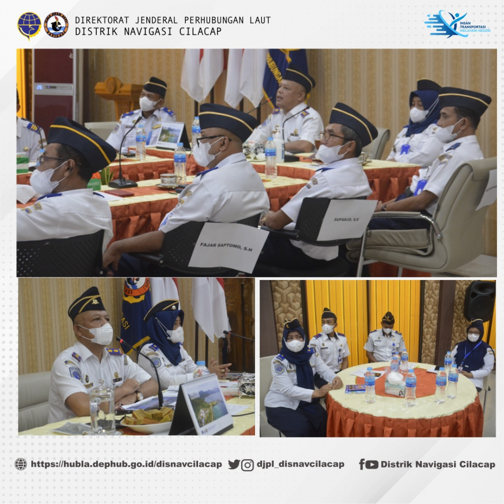 Pelaksanaan Desk Evaluasi Zona Integritas Distrik Navigasi Cilacap Menuju WBK dan WBBM Tahun 2021