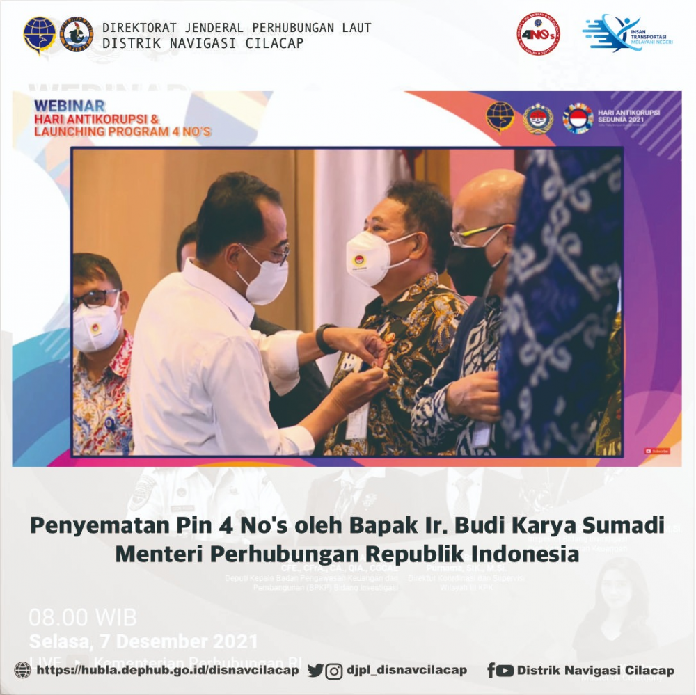 Peringatan Hari Anti Korupsi Sedunia (HAKORDIA) Tahun 2021 di Kementerian Perhubungan