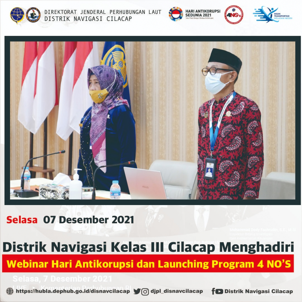 Peringatan Hari Anti Korupsi Sedunia (HAKORDIA) Tahun 2021 di Kementerian Perhubungan