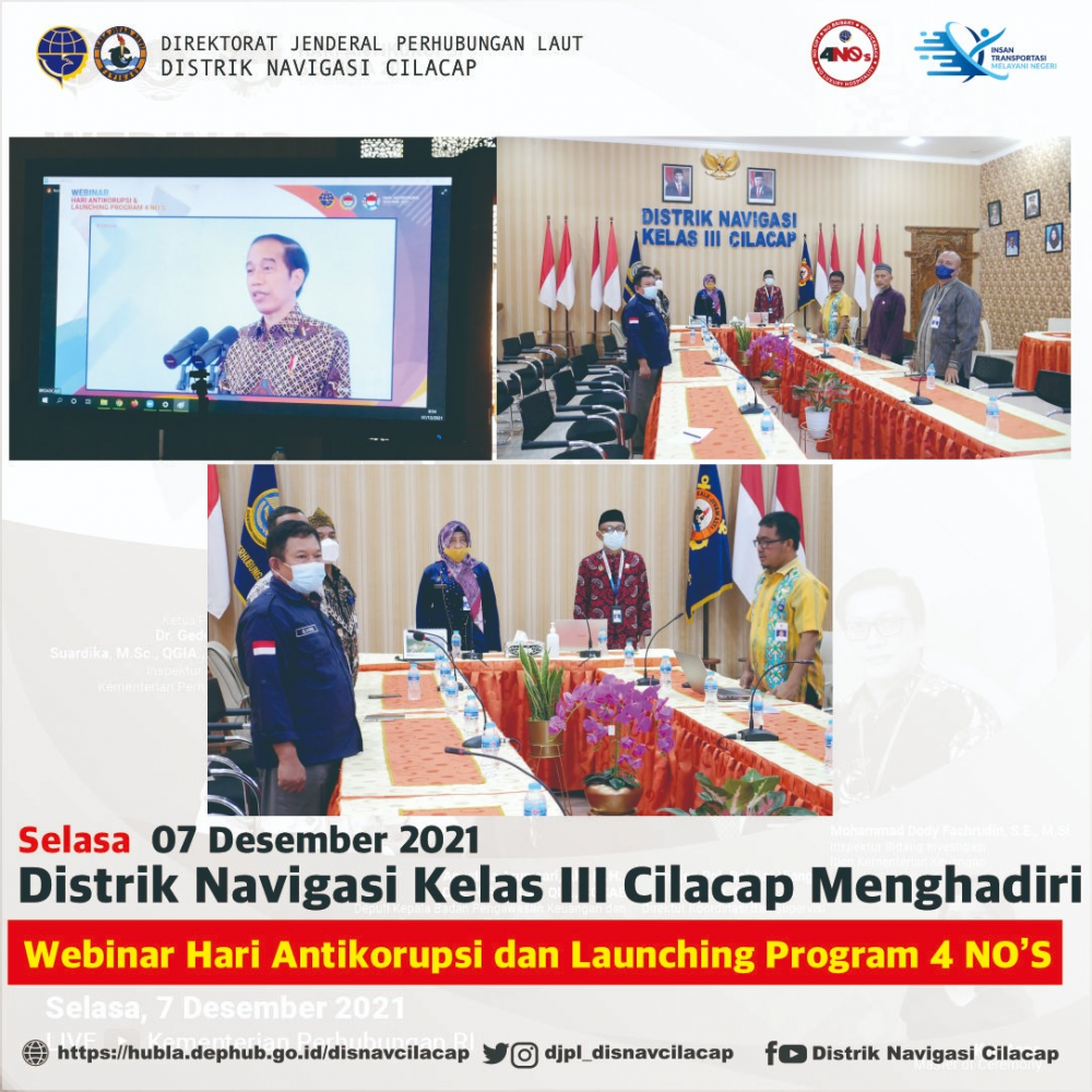 Peringatan Hari Anti Korupsi Sedunia (HAKORDIA) Tahun 2021 di Kementerian Perhubungan