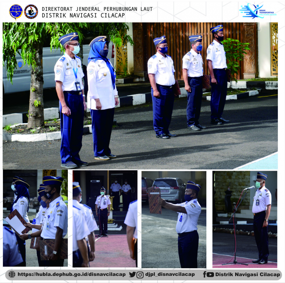Apel Pagi Distrik Navigasi Kelas III Cilacap dan Penyerahan Sertifikat ISO 9001:2015 Secara Simbolis