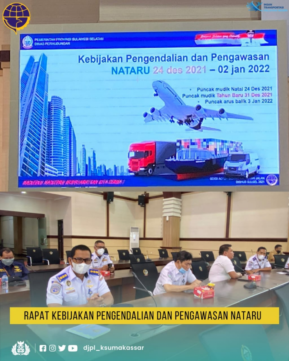 Rapat Kebijakan Pengendalian dan Pengawasan Angkutan Natal 2021 dan Tahun Baru 2022