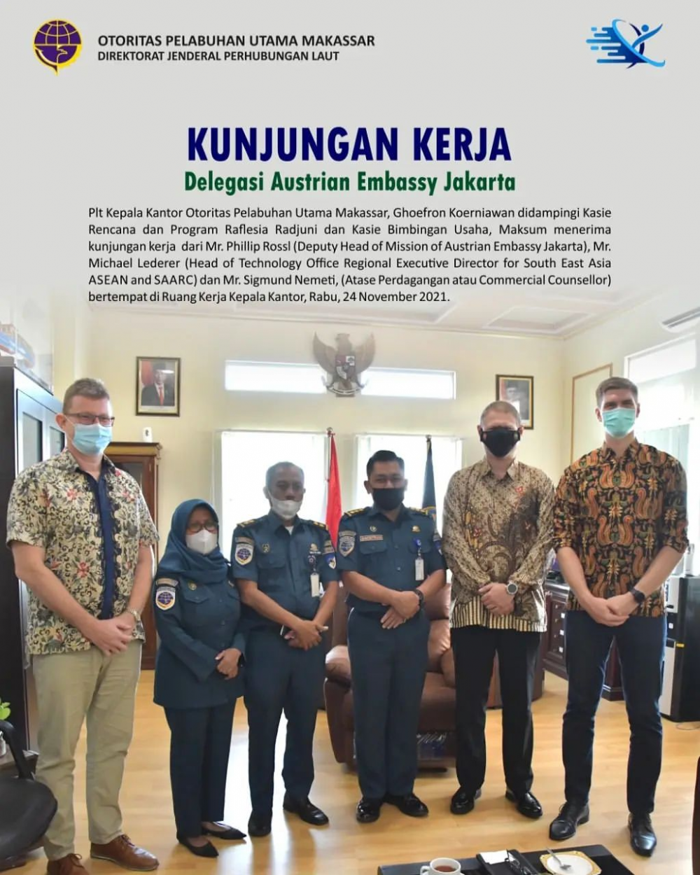 KUNJUNGAN KERJA DELEGASI AUSTRIAN EMBASSY JAKARTA