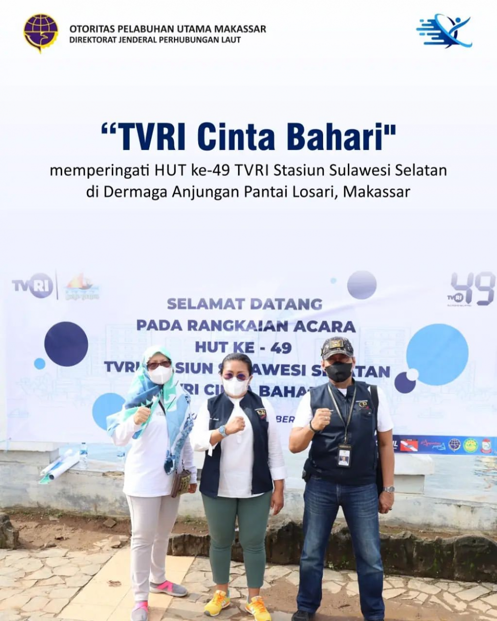 HUT ke-49 TVRI Stasiun Sulawesi Selatan di Dermaga Anjungan Pantai Losari, Makassar