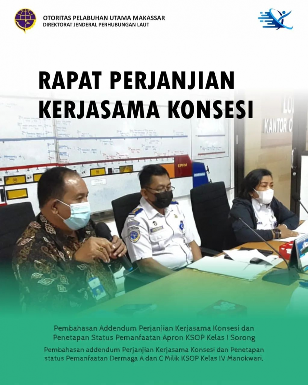 Rapat Koordinasi Pembahasan Addendum Perjanjian Kerjasama Konsesi Pelabuhan Sorong Dan Manokwari