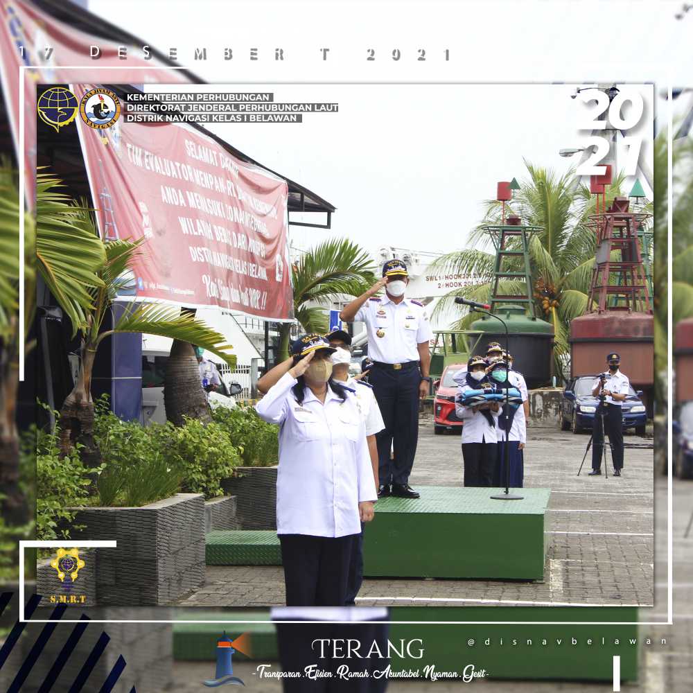 DISTRIK NAVIGASI KELAS I BELAWAN GELAR APEL SIAGA PASTIKAN KESIAPAN PETUGAS JAGA POSKO ANGKUTAN LAUT DALAM RANGKA NATAL 2021 DAN TAHUN BARU TAHUN 2022