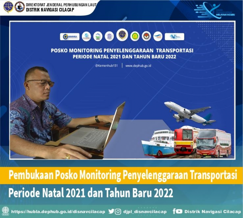 Pembukaan Posko Monitoring Penyelenggaraan Transportasi Periode Natal 2021 dan Tahun Baru 2022 secara virtual melalui Aplikasi Zoom Meeting