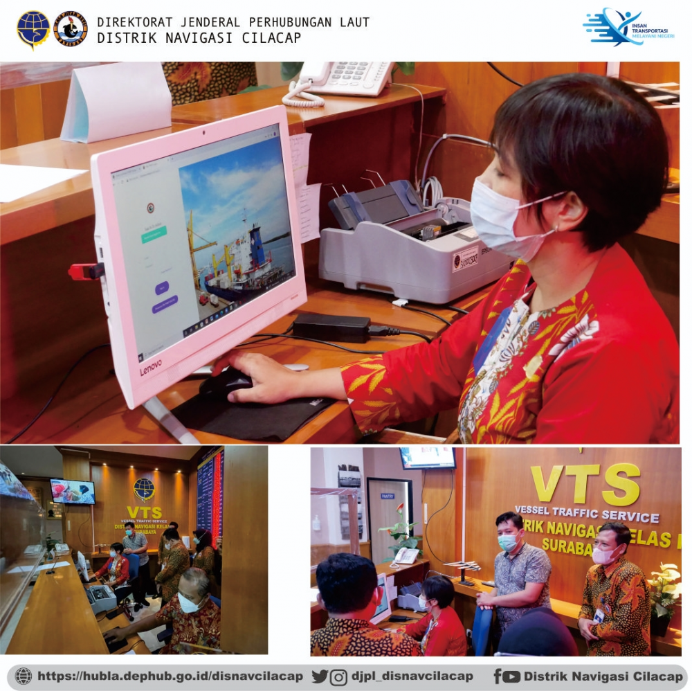 Studi Banding Distrik Navigasi Kelas III Cilacap ke Distrik Navigasi Kelas I Surabaya terkait Persiapan Penerapan Pemungutan Jasa Kenavigasian PNBP secara Online