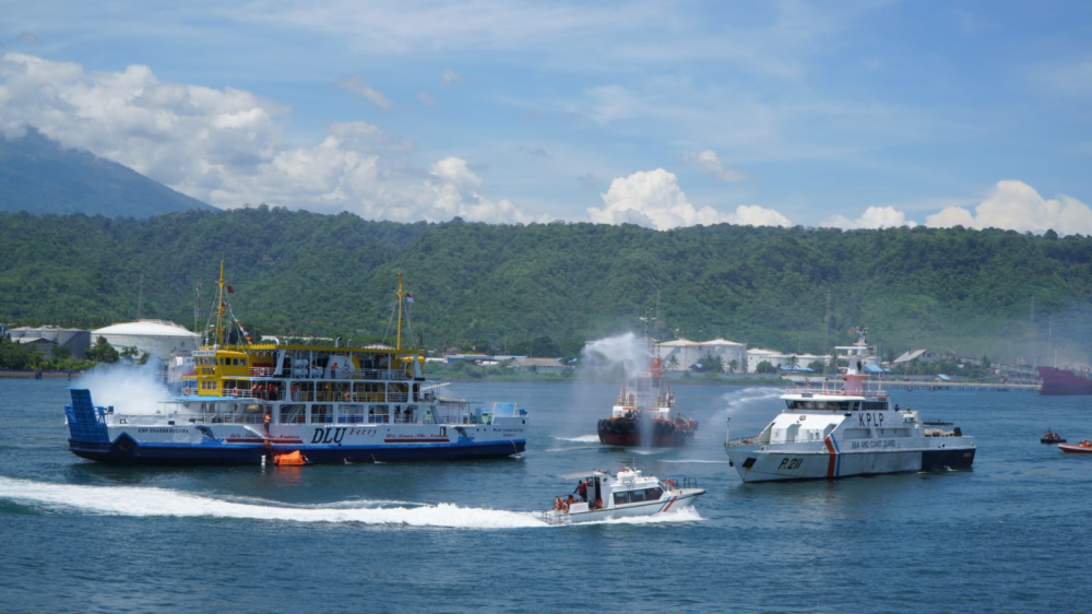 KEMENHUB GELAR SIMULASI PENANGANAN KECELAKAAN KAPAL DI LINTASAN PELABUHAN KETAPANG – GILIMANUK