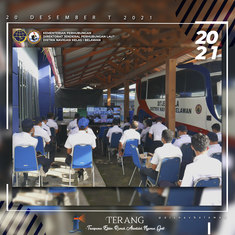 RESMI, DISTRIK NAVIGASI KELAS I BELAWAN MENERIMA PREDIKAT WILAYAH BEBAS DARI KORUPSI TAHUN 2021.