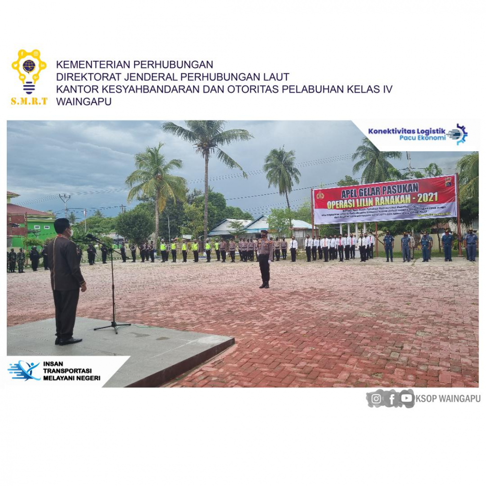 KSOP KELAS IV WAINGAPU MENGIKUTI APEL GELAR PASUKAN OPERASI LILIN RANAKAH-2021