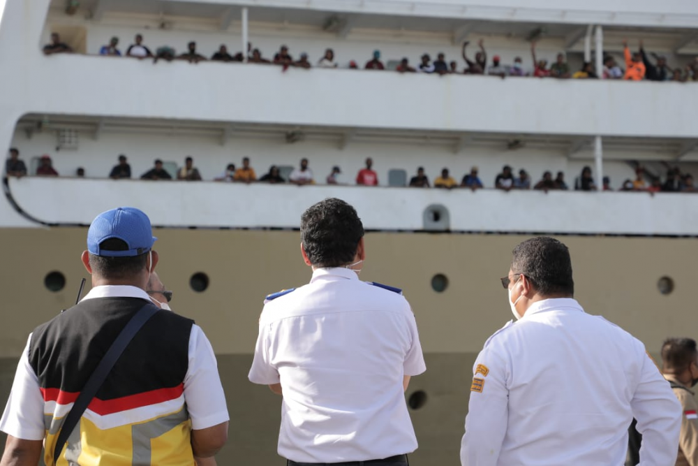PLT DIRJEN HUBLA PANTAU LANGSUNG PENYELENGGARAAN ANGKUTAN LAUT NATARU DI JAYAPURA
