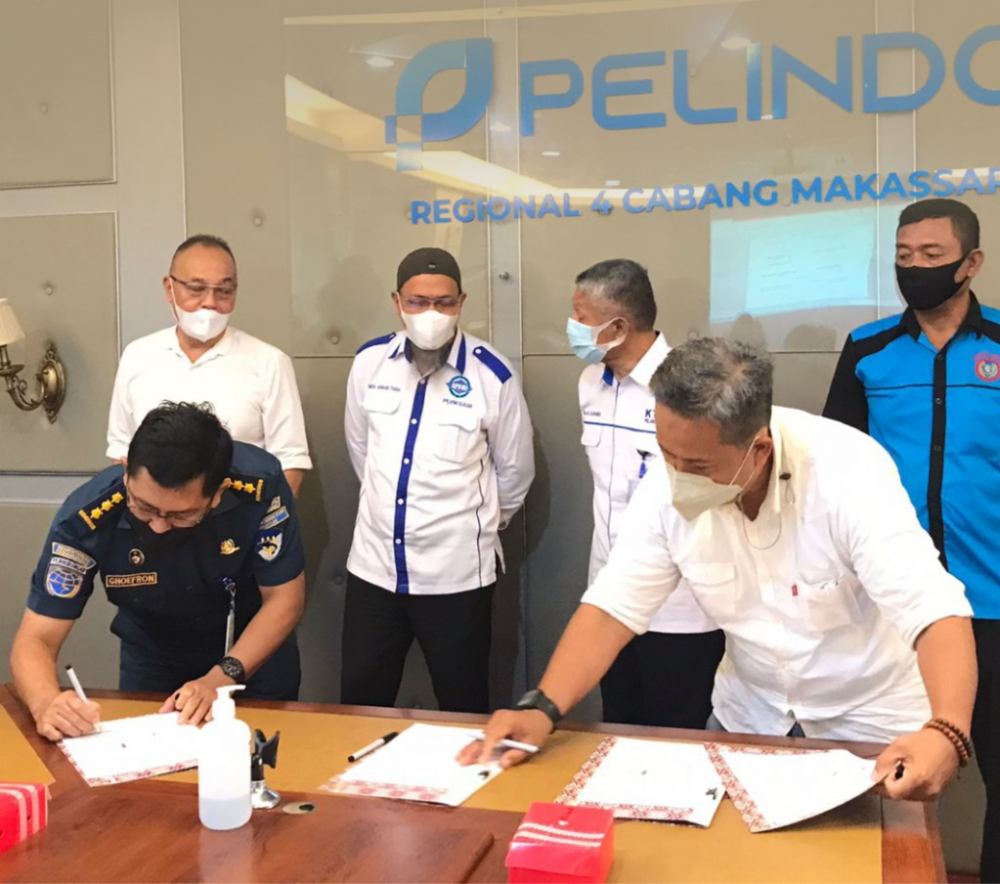 Penandatanganan Kesepakatan Bersama Upah TKBM Tahun 2022 Di Pelabuhan Makassar