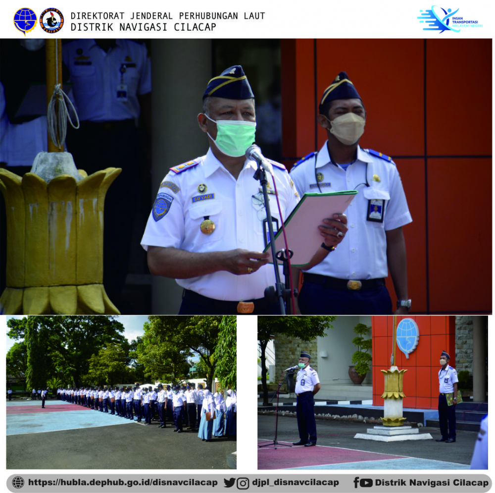 Apel Pagi di Awal Tahun 2022 Distrik Navigasi Kelas III Cilacap.