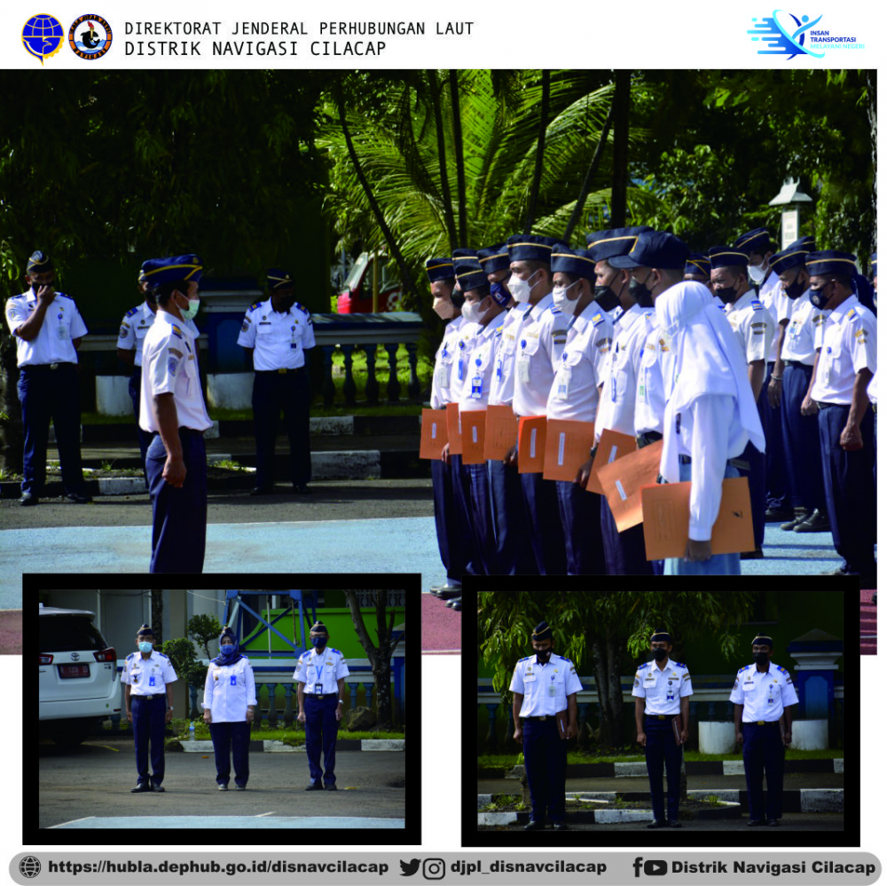 Apel Pagi di Awal Tahun 2022 Distrik Navigasi Kelas III Cilacap.