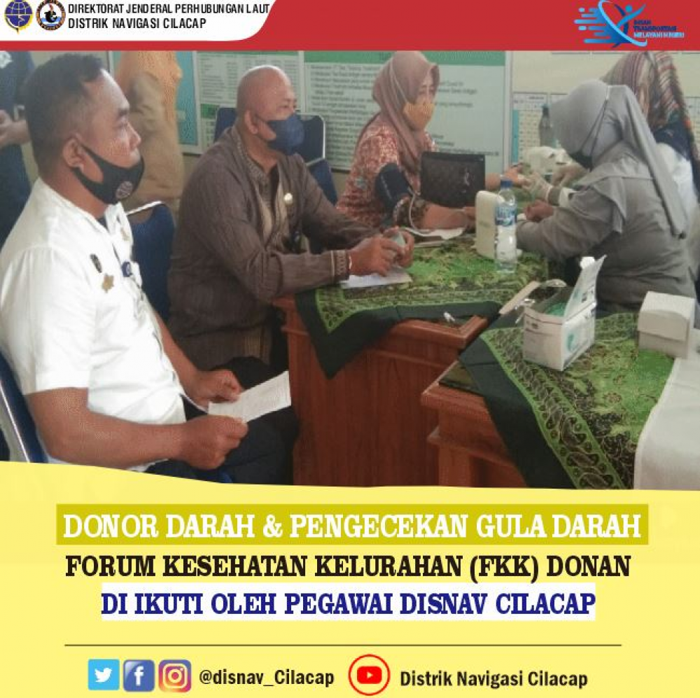 Kegiatan Sosial Donor Darah Pegawai Distrik Navigasi Kelas III Cilacap