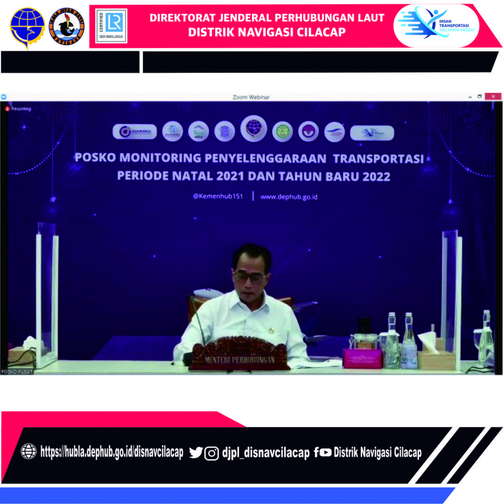 Penutupan Posko Monitoring Penyelenggaraan Transportasi Periode Natal 2021 dan Tahun Baru 2022