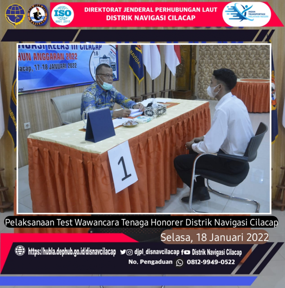 Test Wawancara Tenaga Honorer Distrik Navigasi Cilacap TA. 2022