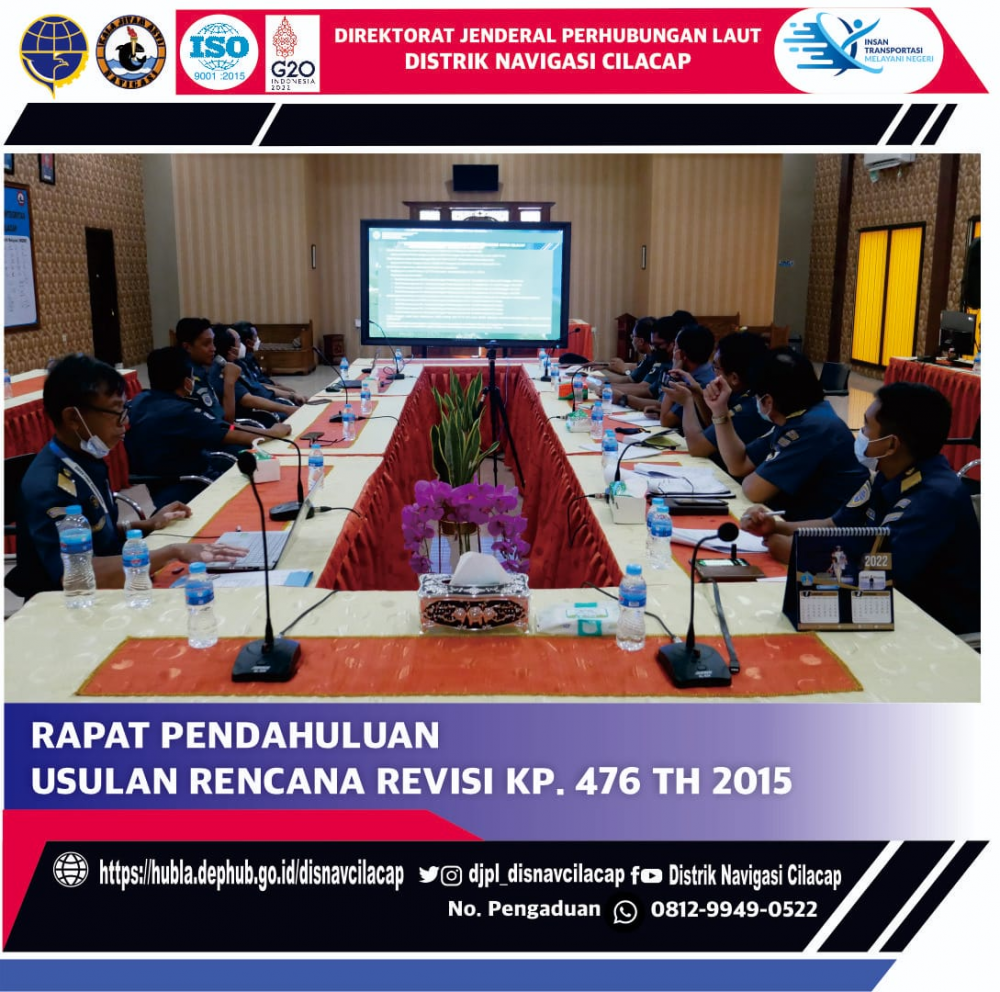 Rapat Pendahuluan Usulan Rencana Revisi KP. 476 Tahun 2015 tentang Alur Pelayaran Pelabuhan Cilacap