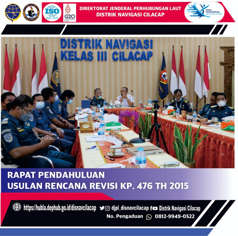 Rapat Pendahuluan Usulan Rencana Revisi KP. 476 Tahun 2015 tentang Alur Pelayaran Pelabuhan Cilacap