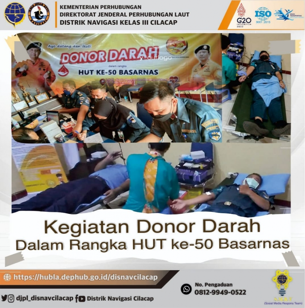 Kegiatan Donor Darah dalam rangka HUT ke-50 Badan Sar Nasional
