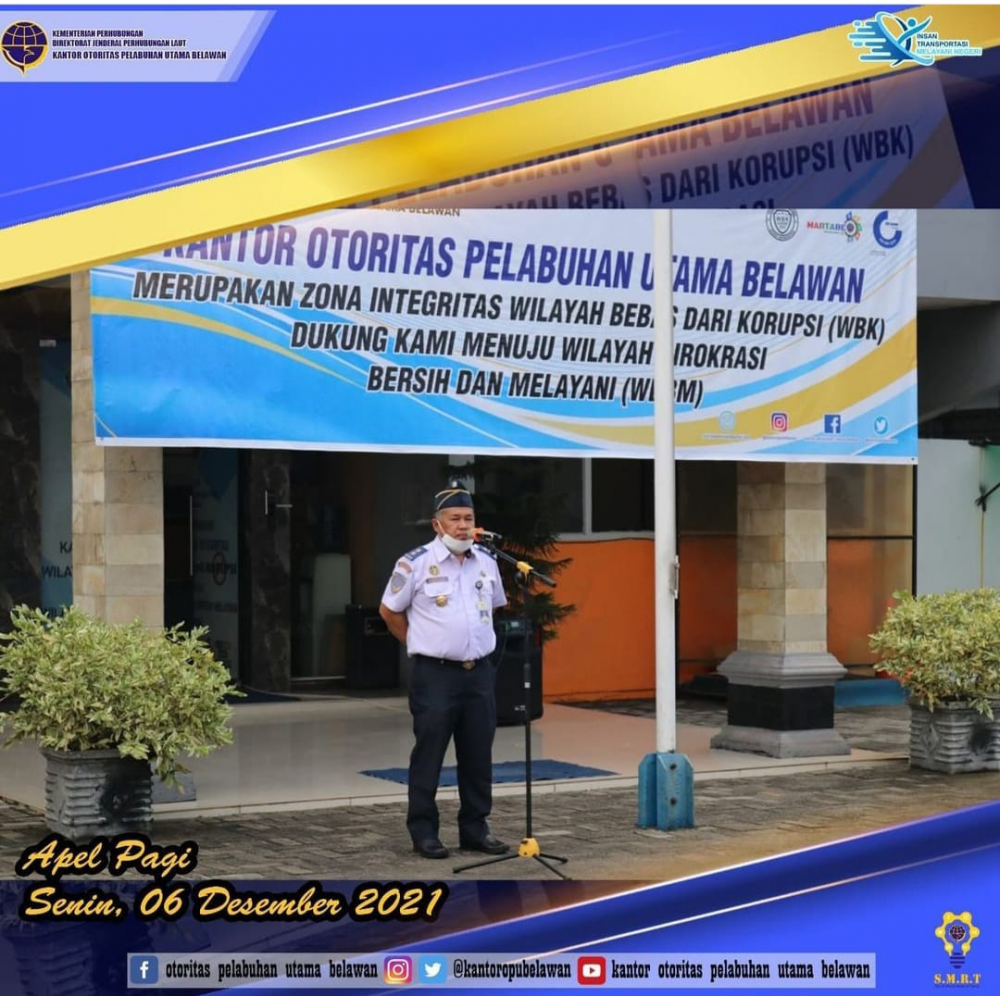 Apel Pagi Kantor Otoritas Pelabuhan Utama Belawan